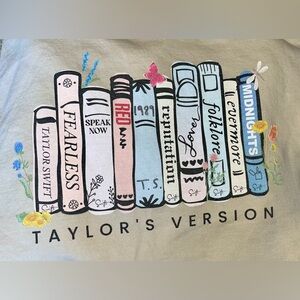 Taylor Swift Albums Taylor's Version Sweatshirt 2XL Beige Oversized Baggy